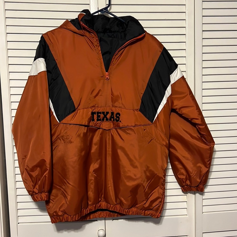 Boys XL (18-20) Reebok Heisman collection, pull over jacket Texas Longhorns